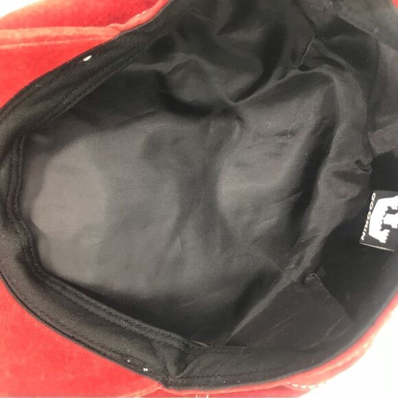 Goorin Red Leather Suede Newsboy Peaky Blinders Cabbie Cap - Picture 9 of 13